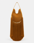 Velvet Fringe Hobo Bag with Silk-Touch Tassels