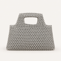 Hand-Linked Metallic Chainmail Top-Handle Bag